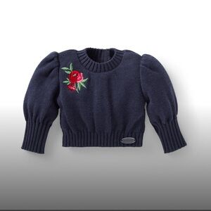 NWT American Girl Midnight Rose Puff Sleeve Top Sweater by Janie and Jack